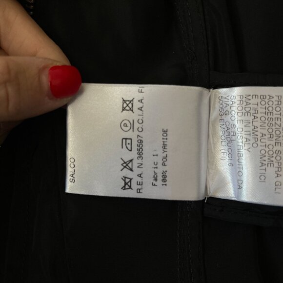 Salco Italia Lightweight Hooded Swing Jacket Pockets Adjustable Hem Size 44 US 8 - Picture 7 of 9